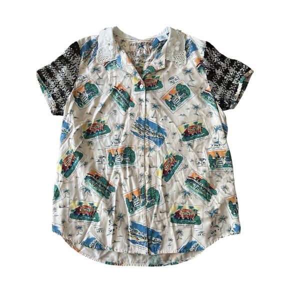 OPD NY Ayaloha button up vintage couture m/L women's shirt - Picture 1 of 6